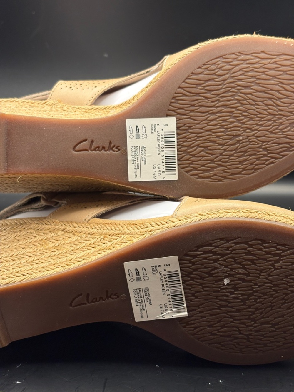 Collections by Clarks Lafley Rosen espadrille wedge sandals size 7.5 - Picture 2 of 7